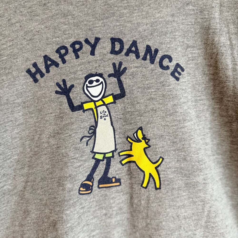 Life is Good Happy Dance Crusher Tee Shirt- Women’s Size Large - Picture 2 of 7